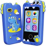 Kikidex Kids Phone for Girls,Toys for Boys Girls Age 3-10 Christmas Birthday Gifts,Touchscreen Kids Toy Cell Phone with Dual Camera,Puzzle Game, Music Player(Blue)