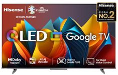 Hisense 108 cm (43 inches) E68N Series 4K Ultra HD Smart Google QLED TV 43E68N (Grey)