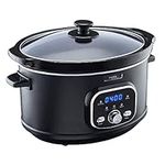 Cooks Professional Digital Slow Cooker | Slow Cookers with Glass Lid & 2 Heat Settings | Including Delay & Keep Warm Function | One Pot Cooker with Timer Delay for Large Family | 3.5 Litres