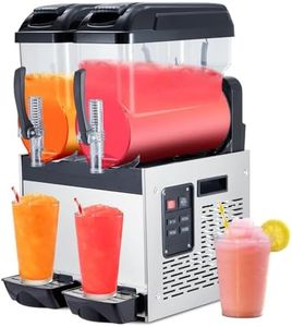 GarveeTech 12L*2 Commercial Slushie Machine, 700W slushy machine, 6.4 Gals cocktail margarita frozen drink machine for home, Electric Large Slushie Machine with Self-cleaning Mode for Restaurant Bar