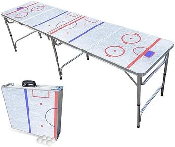 PARTYPONG 8-Foot Folding Beer Pong Table - Hockey Rink Edition (Base Model)