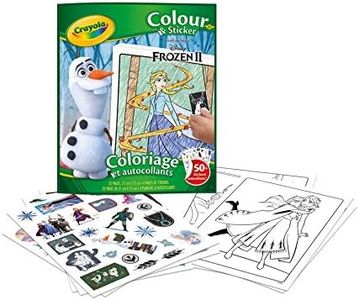 CRAYOLA Frozen - Color&Sticker Book Libro/álbum para colorear 32 páginas, Disney Frozen, 04-5864G
