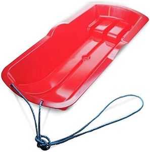 Toy Galaxy Snow Sledge for Kids and Adults with Pull Strap (Red)