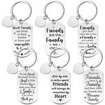 6 Pieces Friendship Keychain Gifts, Best Friend Inspirational Keychain, Friendship Jewelry Appreciation Keychain (Heart Pattern)