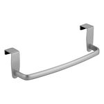 iDesign Over Door Towel Rail, Small Towel Rack Holder for Kitchen, made of Durable Metal, Silver,229 x 64 x 66 cm