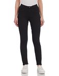 GO COLORS Women Black Mid Rise Cotton Super Stretch Premium Jegging - M