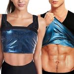 STARZONE Sweat Shapewear Vest for Men, Waist Trainer Tummy Reducer Body Shaper, Workout for Weight Loss Waist Body Slimming, Body Shaper and Slimming Vest for Weight Loss(Black) (Black, L)