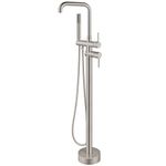 Aolemi Floor Standing Bathtub Faucet Freestanding Tub Filler High Flow Standing Shower Faucets with Handheld Shower Mixer Taps Swivel Right Angle Spout