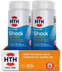 HTH 52043 Pool Care Shock Advanced, Swimming Pool Chemical Prevents Bacteria & Algae, Cal Hypo Formula, 2 lbs (2-Pack)