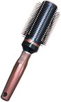 Self-cleaning hair brush Round Brush Hair Dryer Styling Brush Detangling Brush Anti-Static Massage Hair Brushes Blow Drying Detangler Hair Brush for Women of All Hair Styling Types (brown)