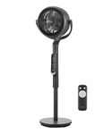 Midea Standing Fan with Turbo Force Cooling – 15-Speed Pedestal Fan, 4 Wind Modes, Silent DC Motor, Adjustable Height & 24H Timer – Floor Standing Fan for Home & Office