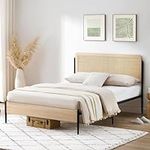 IDEALHOUSE Queen Size Bed Frame wit