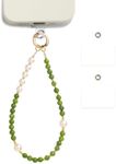 XODITO Handmade Natural Healing Stone Phone Charms Green Phone Wrist Strap