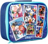 Disney 100 Rectangular Insulated Lunch Box Bag for Boys and Girls, Perfect Size for Packing Hot or Cold Snacks for School and Travel, BPA Free