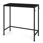 Black Console Table Narrow Modern E