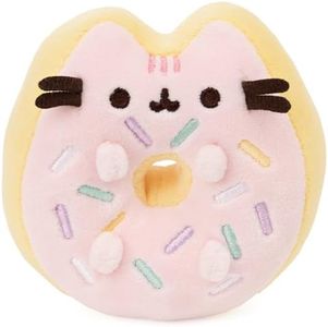 GUND Sprinkle Donut Pusheen Sweet Dessert Squishy Plush Animal Cat y tela satisfactoriamente elástica, para edades de 8 años en adelante, rosa y menta, 4 pulgadas