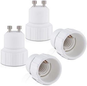 kwmobile 4x Casquillos de lámpara - Adaptador conversor de montura GU10 a casquillo E14 - Zócalos para lámparas LED halógenas y de ahorro