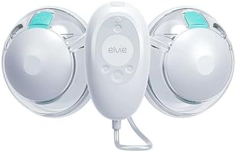 Elvie Stride 2 Double with Lanyard- Breast Pump, Electric Breastfeeding Pump with Ultra Soft Cups, Hands-Free & Portable & Wearable, 150 ml Capacity per Cup, Hospital-Grade Suction, 10 Modes