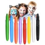 URAQT Face Paint Marker, 8 Colors Body Crayons Kit Non-Toxic Face Body Makeup Paint, Professional Face Paint Crayons for Kids Children, Face Paint Stick Set for Easter Cosplay Party Carnival