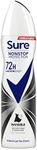 Sure Invisible Black and White Nonstop Protection deodorant Spray, Protects Against White Marks and Yellow Stains, Anti-perspirant Deodorant, Aerosol, 72h Protection Against Sweat and Odour, 150 ml