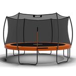 LeJump Outdoor Springless Trampolines ASTM Approved Flora 14 Ft Non-Spring Big Trampoline with Enclosure Net, Backyards Trampoline for Adults and Kids Heavy Weight Limit (14Ft)