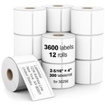 Labelebal 12 Rolls Compatible 2-5/16" x 4"(59 mm x 101 mm) Direct Thermal Labels Replacement for DYMO 30256 Postage Address Shipping Compatible for DYMO & Rollo & Zebra Printer (300 Labels/Roll)