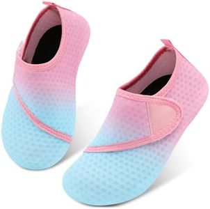 L-RUN Water Shoes Boys Barefoot Quick Dry Aqua Shoes Toddler Swim Shoes Blue Pink 11.5-12.5 Little Kid=EU30-31