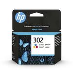 HP F6U65AE 302 Original Ink Cartridge, Tri-color, Single Pack