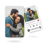 Brandian One Wallet Card Customised Photo Wallet Card Gift For Your Boyfriend Or Girlfriend With Spotify Song Photo Card And Music Player Design In Backside For Thanksgiving