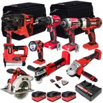 Excel 18V 9 Piece Power Tool Kit with 3 x 5.0Ah Battery & Charger EXL8997 - Monster Power Tool Kit- Combo Kit- 18V Cordless Power Tool Kits- Mega Power Tool- Excel kit