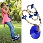 Heavy Duty Plastic Tree Swing - Outdoor Play Equipment 12'' Climbing Rope with Platform Disc Tree Swing Seat Set - Disc Rope Swing with Leg Protectors