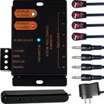 Ensigear 1X6 IR Repeater System - Hidden IR Control Extender Kit System for Home Theater(Black)