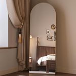 CONGUILIAO 64"x21" Full Length Mirror, Arched Floor Mirror, Full Body Mirror Standing Hanging or Leaning, Aluminum Frame Arched Wall Mounted Mirror Dressing Mirror for Bedroom Living Room, Gold