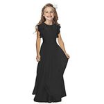 Sittingley Fancy Girls Holy Communion Dresses 1-12 Year Old (10, Black)