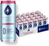 WakeWater Caffeinated Sparkling Water | Grapefruit, 355ml X 24 Cans | Natural Green Tea Caffeine | Zero Sugar, Zero Calories, Sweetener Free, Sugar Free 355ml X 24 Cans