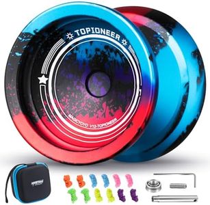 MAGICYOYO V12 Finger Spin Yoyo Professional Responsive Yoyo for Kids 8-12 or above, Professional yoyo for Beginner, Unresponsive Yoyo for Advanced, Pro yoyo for Finger Spinning Tricks - Black Blue Red