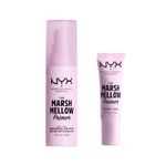 NYX Professional Makeup The Marshmellow Primer Set, Makeup Primer Base, Skin-Focused Primer for Smooth & Even Complexion, Marshmallow Root, Vegan Formula, Regular and Mini Size, 30 ml and 8 ml