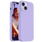 Vooii Compatible with iPhone 14 Plus Case, [Upgraded Thickened Liquid Silicone] [Soft Anti-Scratch Microfiber Lining] Shockproof Full Body Protective Phone Case for iPhone 14 Plus - Light Purple