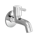 Plantex Single Lever Bib Cock Water Tap for Bathroom with Wall Flange & Teflon Tape (MKS-1271-Mirror Chrome)