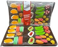 Raindrops - Gummy Candy Large Sushi Bento Box - Yummy Gummy Food Looks Just Like a Sushi - Men's Stocking Stuffer Ideas - (9.5 oz)