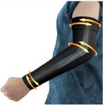 Hiball Lymphedema Medical Compression Arm Sleeve for Men Women, 20-30 mmHg Graduated Compression Full Arm Support with Silicone Band, Long Circulation Pressure Arm Brace for Arthritis, Bursitis, Edema