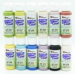 Creative Hobbies Speckled Mayco Stroke and Coat Wonderglaze for Bisque - 12 Assorted 2oz Jars with How to Paint Pottery Book