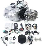 125CC Semi-automatic engine motor kit, 4-stroke go-kart engine motor, electric starter engine engine, air-cooled, 4-speed with reverse for ATV kart quad bikes.