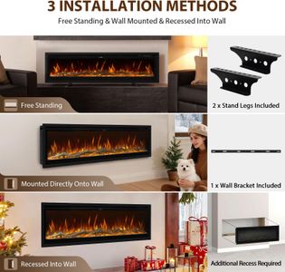 INMOZATA 3-in-1 Electric Fireplace Heater – Freestanding with Remote