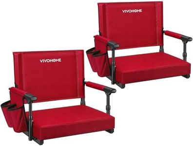 VIVOHOME Stadium Seats with Back Support, Bleacher Chair for Sports Events