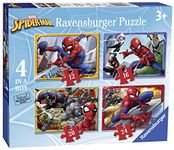 Ravensburger Marvel Spiderman 4 in Box (12, 16, 20, 24 Piece) Jigsaw Puzzles for Kids Age 3 Years Up