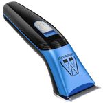 Masterclip Dog Clippers (Blue), Ultra Quiet; Professional Grooming Kit with Lightweight Cordless Trimmer. Rechargeable Showmate II Clipper Suitable for Dogs, Cats and Other Pet Hair (Blue)