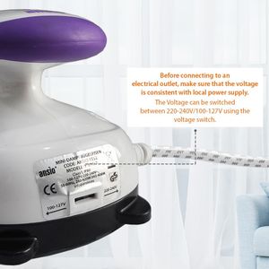 ANSIO Mini Travel Steam Iron – Compact, Purple