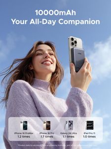 UGREEN Nexode MagSafe Power Bank, 10000mAh – Wireless Portable Charger
