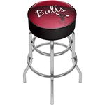 Trademark Global NBA Chicago Bulls Hardwood Classics Padded Swivel Bar Stool, One Size, Chrome